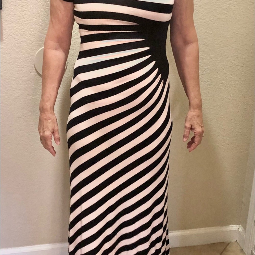Black and Tan Maxi Dress
